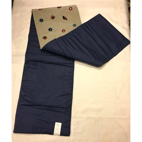 Off the Loom Bird House Floral Table Runner 13 x 71 Woven Patriotic July 4th - Picture 6 of 8